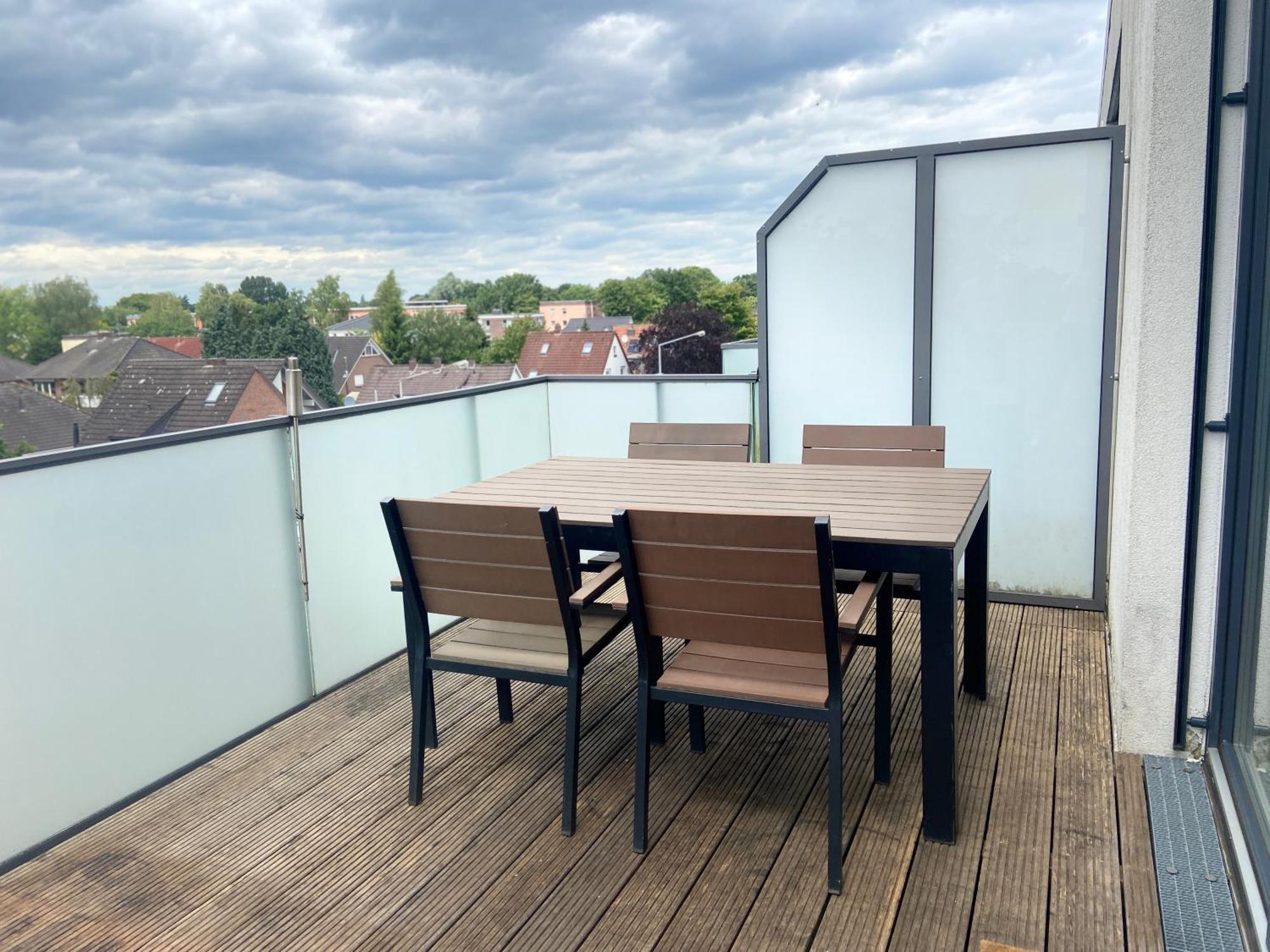 Apartmán Micasa Ol - Modernes Penthouse - Stellplatz - Kueche - Wlan - Dachterrasse Oldenburg Exteriér fotografie
